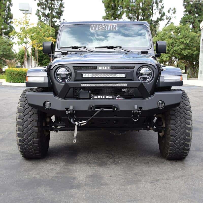Westin — Westin 18-20 Jeep Wrangler WJ2 Full Width Front Bumper w/LED Light Bar Mount Textured Black
Bumper- Front
Bumper-Front - view 4