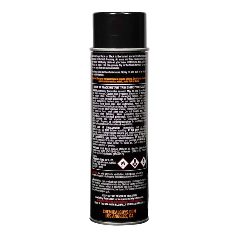 Chemical Guys — Chemical Guys Black on Black Instant Trim Shine Spray Dressing - 11oz (Aerosol) - view 2