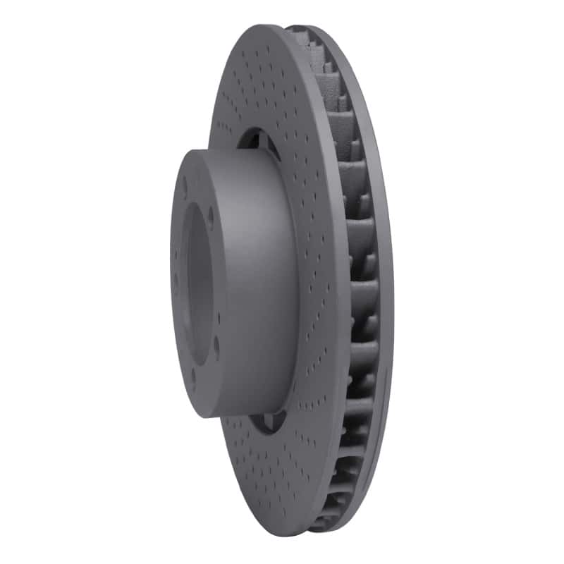DFC — DFC 94-98 Porsche 911 Right Front Drilled Hi-Carbon Alloy Geomet Coated Rotor - view 2
