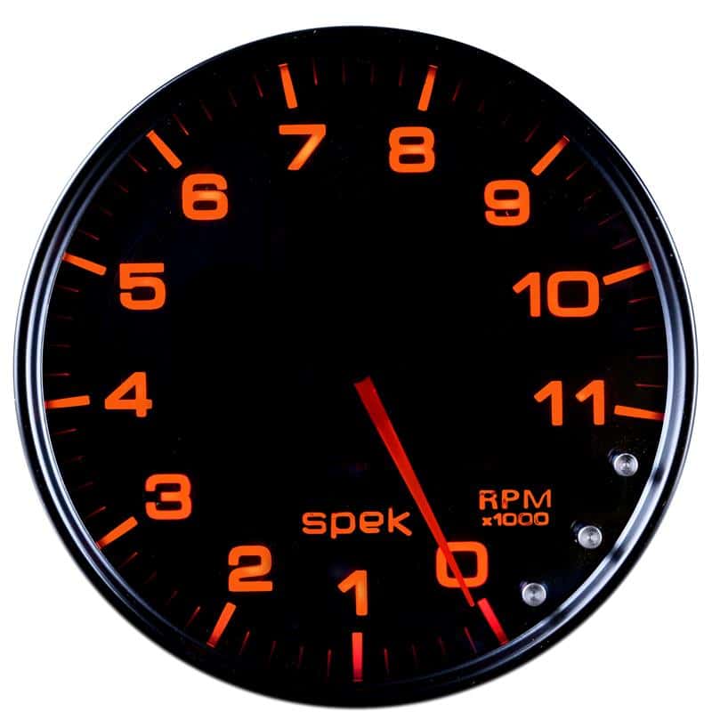 AutoMeter — Autometer Spek-Pro Gauge Tachometer 5in 11K Rpm W/Shift Light & Peak Mem Black/Smoke/Black
GA 5" 11KRPM BSB SPK - view 4