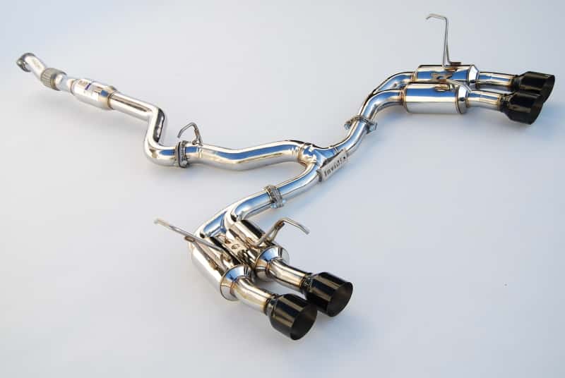 Invidia — Invidia 2015+ Subaru WRX / STI Gemini/R400 Single Layer Quad Black Tip Cat-Back Exhaust - view 3