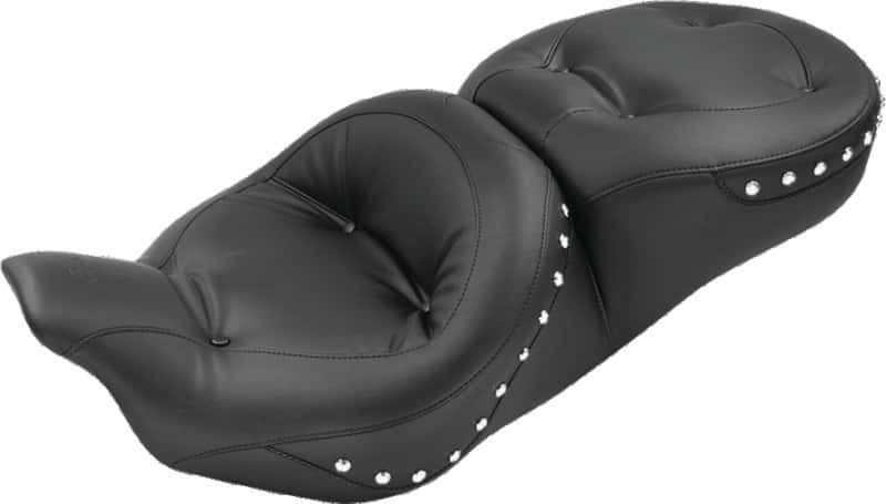Mustang Motorcycle — Mustang 08-21 Harley Electra Glide,Rd Glide,Rd King,Street Glide Std Tour 1PC Seat w/Studs - Black - view 2
