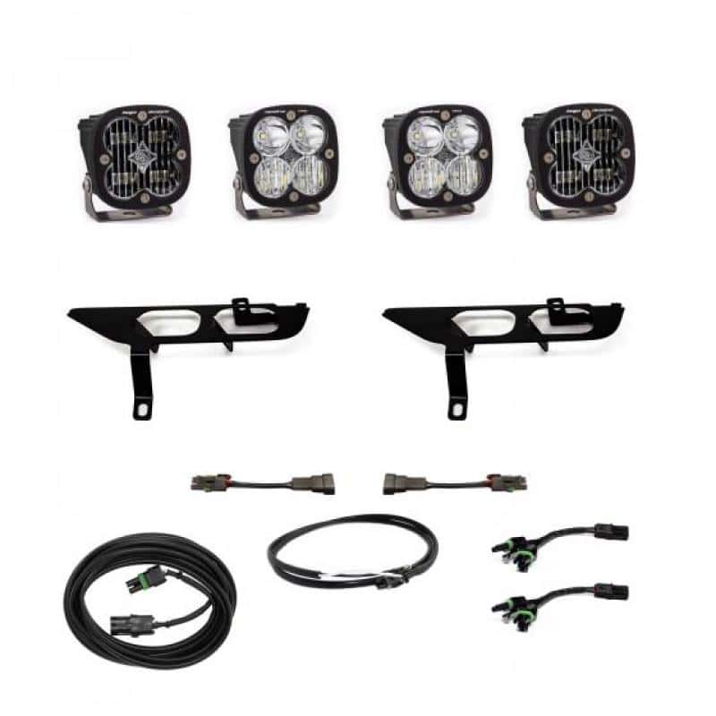 Baja Designs — Baja Designs 2021+ Ford F150 Fog Pocket Kit SAE Clear Squadron Sport DC with Upfitter - view 1