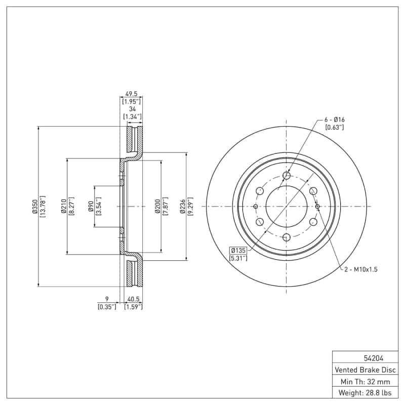 DFC — DFC 07-21 Ford F-150 4WD Front Brake Rotor
DFC Brake Rotor - view 6