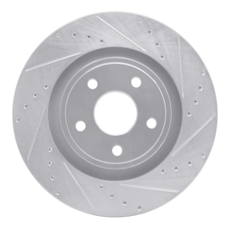 R1 Concepts — R1 06-10 Jeep Grand Cherokee Front Right Drilled & Slotted Silver Brake Rotor
R1 Brake Rotor Drill - view 1