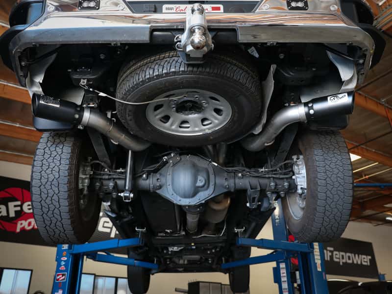 aFe — aFe Large Bore-HD 4in 409SS DPF-Back Exhaust System w/Black Tip 20 GM Diesel Trucks V8-6.6L (td) L5P
DPF-Back Exhaust - view 7