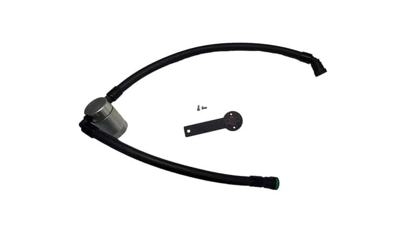 J&L — J&L 19-23 Chevy Silverado/GMC Sierra 1500 2.7L Passenger Side Oil Separator 3.0 - Clear Anodized
Oil Separator - view 1