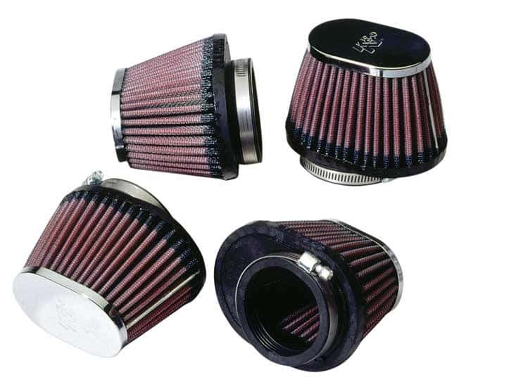 K&N Engineering — K&N Universal Chrome Oval Tapered Filter 2.125inFlgID x 4inBOL x 3inBOW x 3inTOL x 2inTOW x 2.75inH
Clamp-on Air Filter - view 3