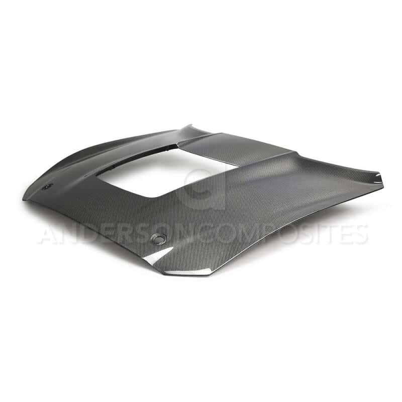 Anderson Composites — Anderson Composites 2020 Mustang Shelby GT500 Double Sided Carbon Fiber Hood - view 3