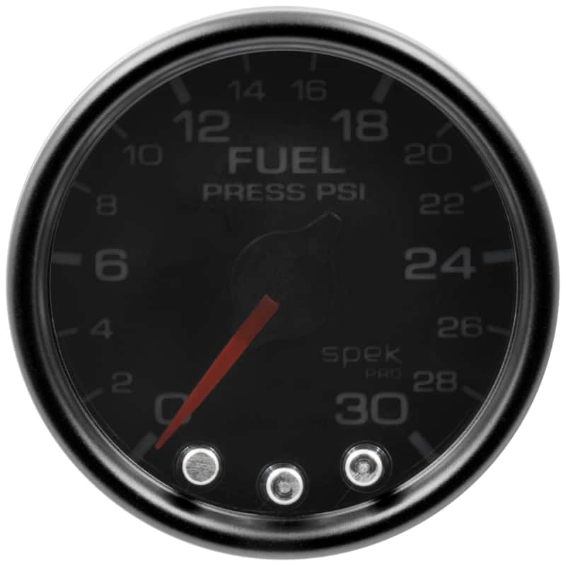 AutoMeter — Autometer Spek-Pro Gauge Fuel Press 2 1/16in 30psi Stepper Motor W/Peak & Warn Blk/Smoke/Blk
GA 2" FP 30 BSB SPEK - view 1