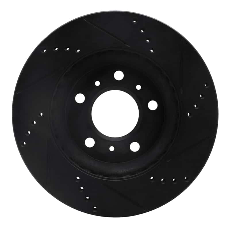 R1 Concepts — R1 04-09 Buick Allure Front Left Drilled & Slotted Black Brake Rotor
R1 Brake Rotor Drill - view 5