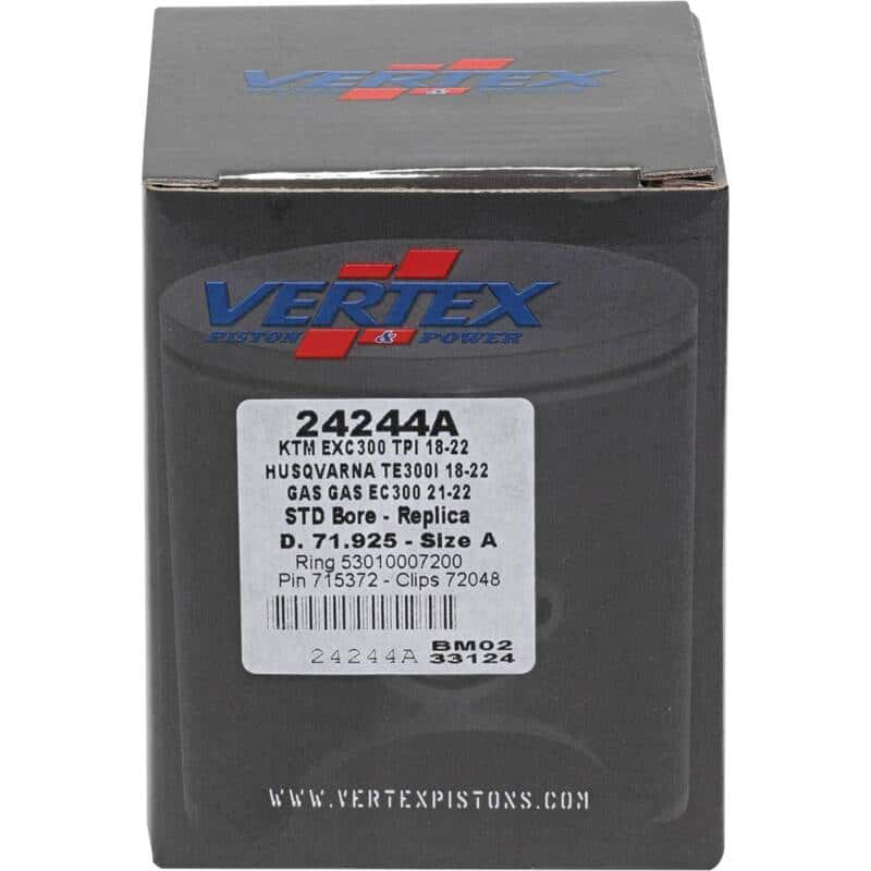 Vertex Pistons — Vertex Piston 2024 KTM 300 EXC 300cc Cast Replica Piston Kit - view 4