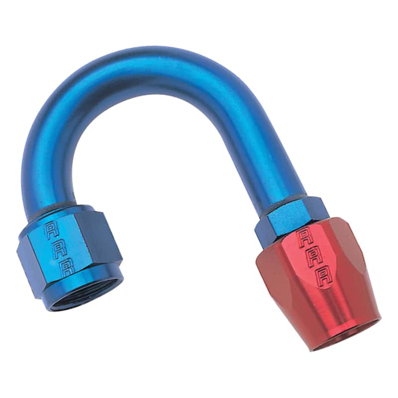 Russell — Russell Performance -10 AN Red/Blue 180 Degree Full Flow Hose End (1-1/4in Centerline Radius)
Hose Fitting - view 2