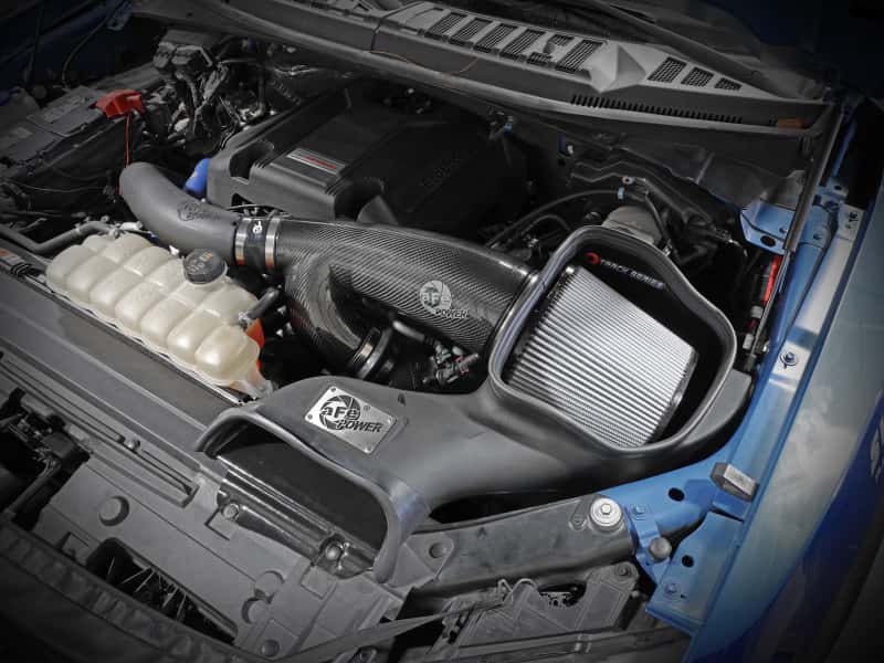 aFe — aFe 17-20 Ford F-150/Raptor Track Series Carbon Fiber Cold Air Intake System With Pro DRY S Filters
Track Series Intake  - view 9