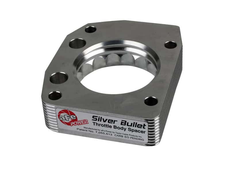 aFe — aFe 00-03 Honda S2000 L4 2.0L Silver Bullet Throttle Body Spacer - Silver
Throttle Body Spacer - view 1