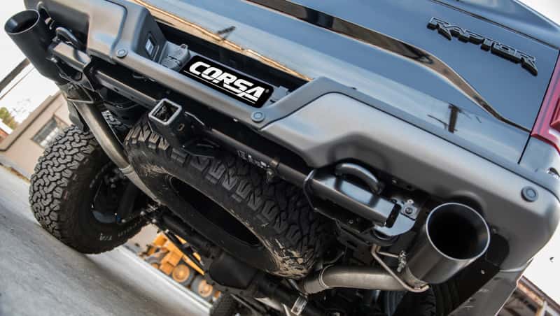 CORSA Performance — Corsa 2017-20 Ford F-150 Raptor 3in Inlet / 5in Outlet Gunmetal PVD Tip Kit (For Corsa Exhaust Only)
Exhaust - view 2