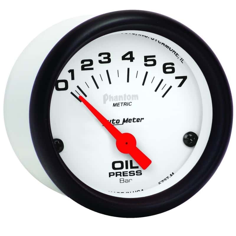 AutoMeter — Autometer Phantom 2-1/16in 0-7 BAR Electric Oil Pressure Gauge
2" OIL PRESS, 0-7 BA - view 5