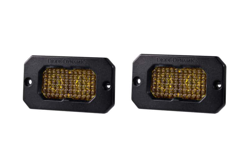 Diode Dynamics — Diode Dynamics Stage Series 2 In LED Pod Sport - Yellow Flood Flush ABL (Pair) - view 1