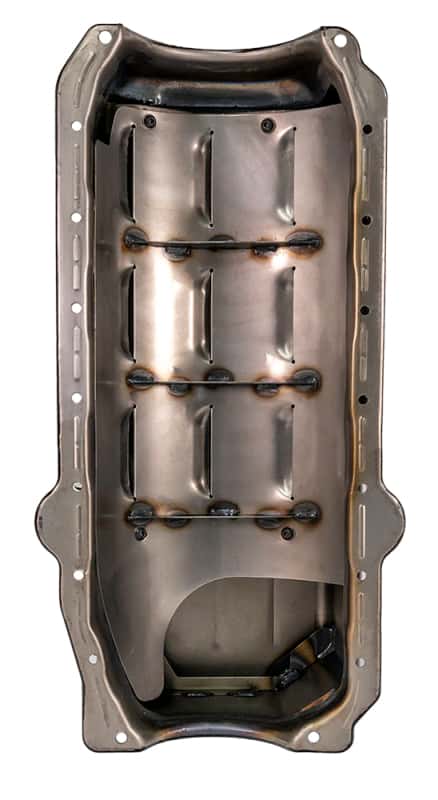 Moroso — Moroso Pre-85 Chevrolet Small Block/Dart SHP Power Pouch Wet Sump 7qt 8.25in Steel Oil Pan - Black - view 2