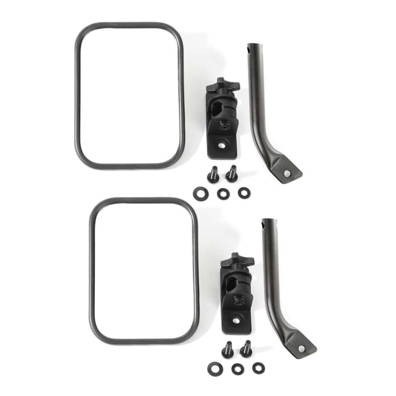 Rugged Ridge — Rugged Ridge 97-18 Jeep Wrangler Textured Black Rectangular Stubby Trail Mirror Kit
OFFROAD_EXTERIOR
Door Mirror - view 1