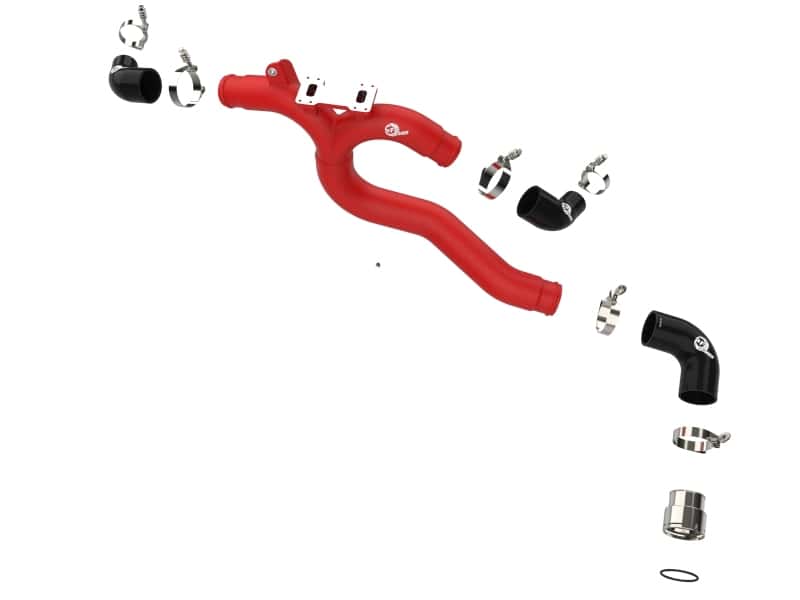 aFe — AFE 2018-2020 Kia Stinger 19-22 G70 BladeRunner 3in Aluminum Hot Charge Pipe Red
Hot Charge Pipe - view 2