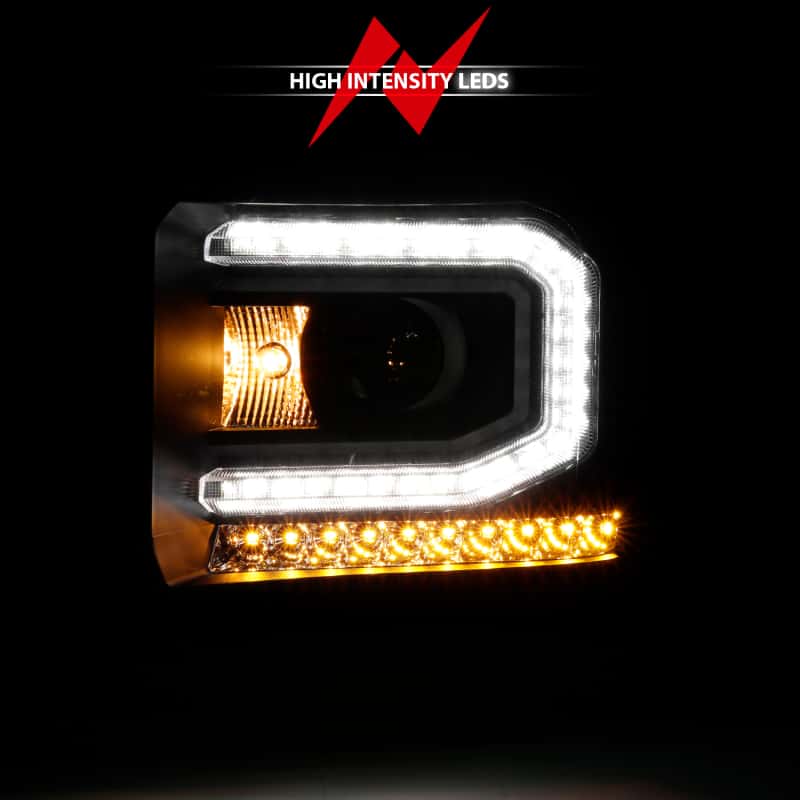 ANZO — ANZO 2016-2019 GMC Sierra 1500 Projector Headlight Plank Style Black w/ Sequential Amber Signal
Head Light Set
HdLtSet - view 6