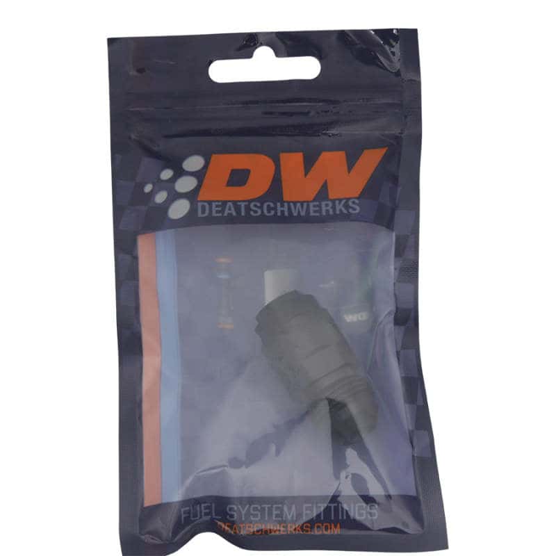 DeatschWerks — DeatschWerks 8AN Male Flare to 5/16in Female EFI Quick Connect Adapter - Anodized Matte Black
Lines & Fittings - view 2