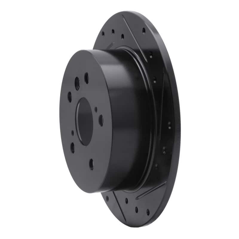 R1 Concepts — R1 2012-2018 Lexus ES300H Rear Right Drilled & Slotted Black Brake Rotor
R1 Brake Rotor Drill - view 2