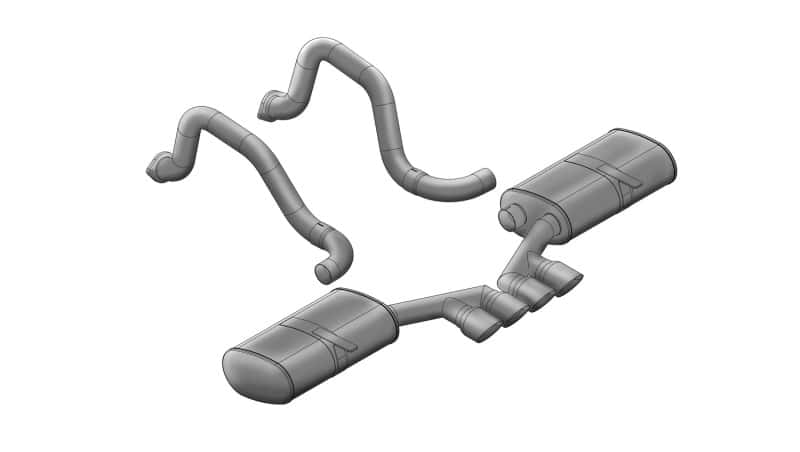 CORSA Performance — Corsa 1997-2004 Chevrolet Corvette C5 Z06 5.7L V8 Polished Sport Axle-Back Exhaust
Exhaust - view 1
