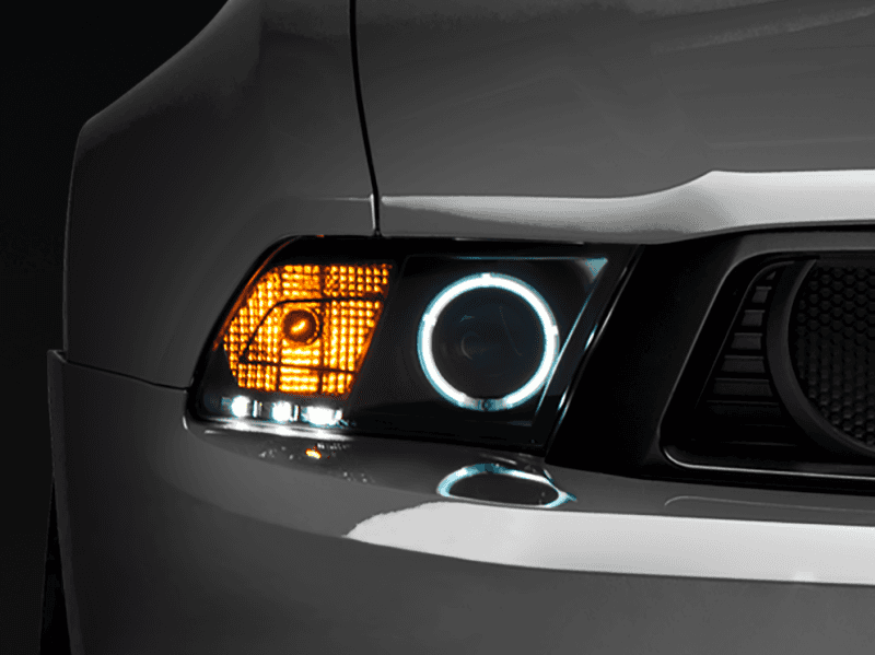 Raxiom — Raxiom 10-12 Ford Mustang w/ Headlights CCFL Halo Projector Headlights- Black Housing (Clear Lens)
Headlights - view 16
