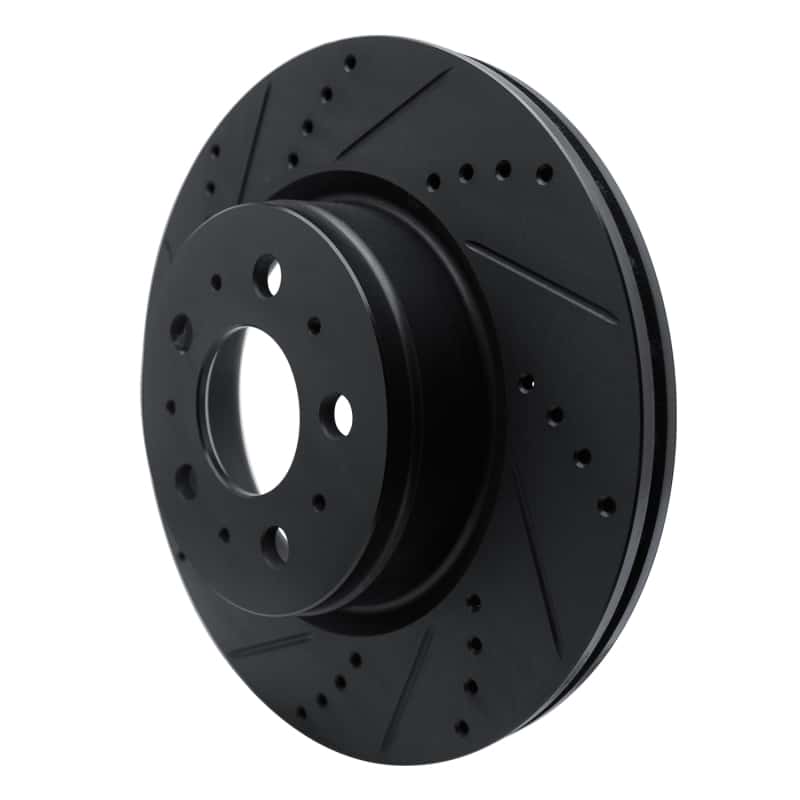 R1 Concepts — R1 17-25 Tesla Model 3 Front Left Drilled & Slotted Black Brake Rotor
R1 Brake Rotor Drill - view 2