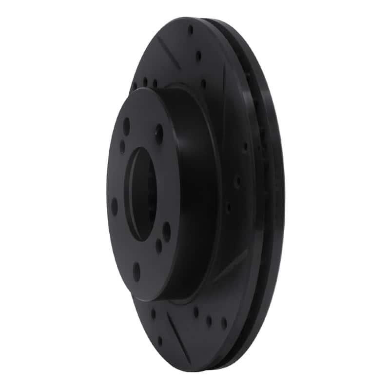 R1 Concepts — R1 96-98 Nissan 240SX Front Right Drilled & Slotted Black Brake Rotor
R1 Brake Rotor Drill - view 2