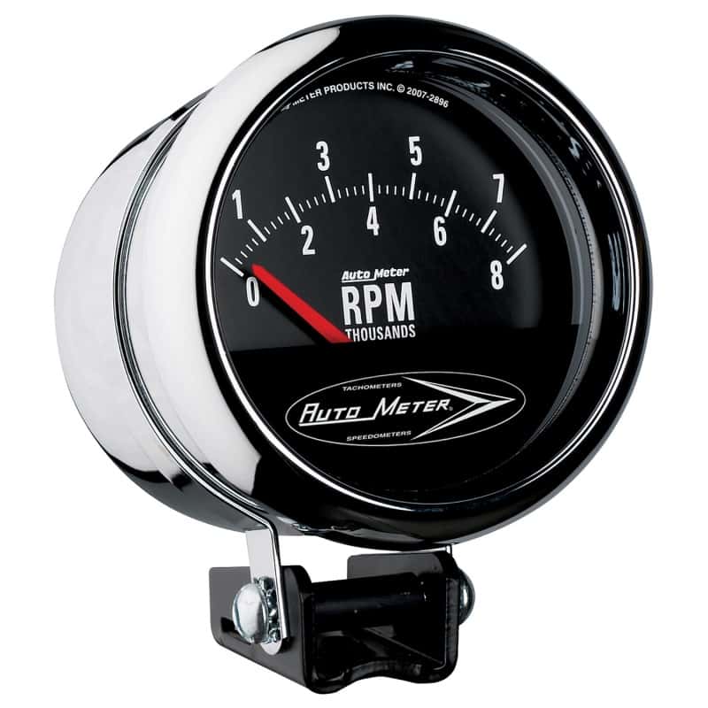 AutoMeter — Autometer Traditional Chrome 3-3/4in 8k w/ Retro Short Sweep Tachometer
3-3/4" TACH, 8,000 R - view 1