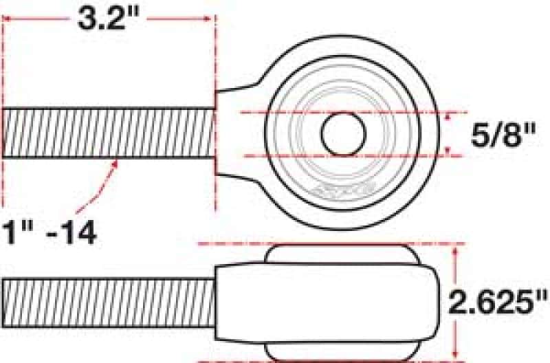 SPC Performance — SPC Performance xAxis Rod End Ball Joint
CROSSAXIS ROD END
XAXIS JOINT - view 3