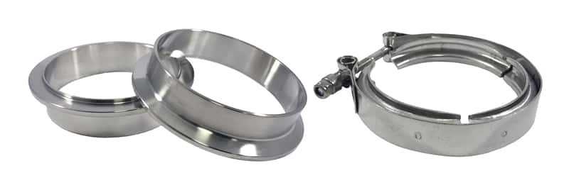 Torque Solution — Torque Solution Stainless Steel V-Band Clamp & Flange Kit - 3in (76mm) - view 1