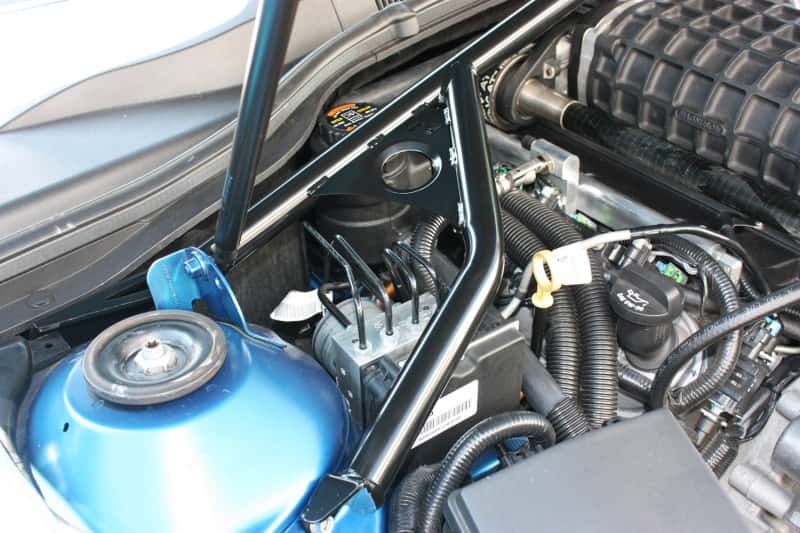 Hotchkis — Hotchkis 10+ Camaro / 11 Camaro Convertible Chassis Max Strut Tower Brace
Front Strut Brace
SuspStrtTowerBrc - view 6