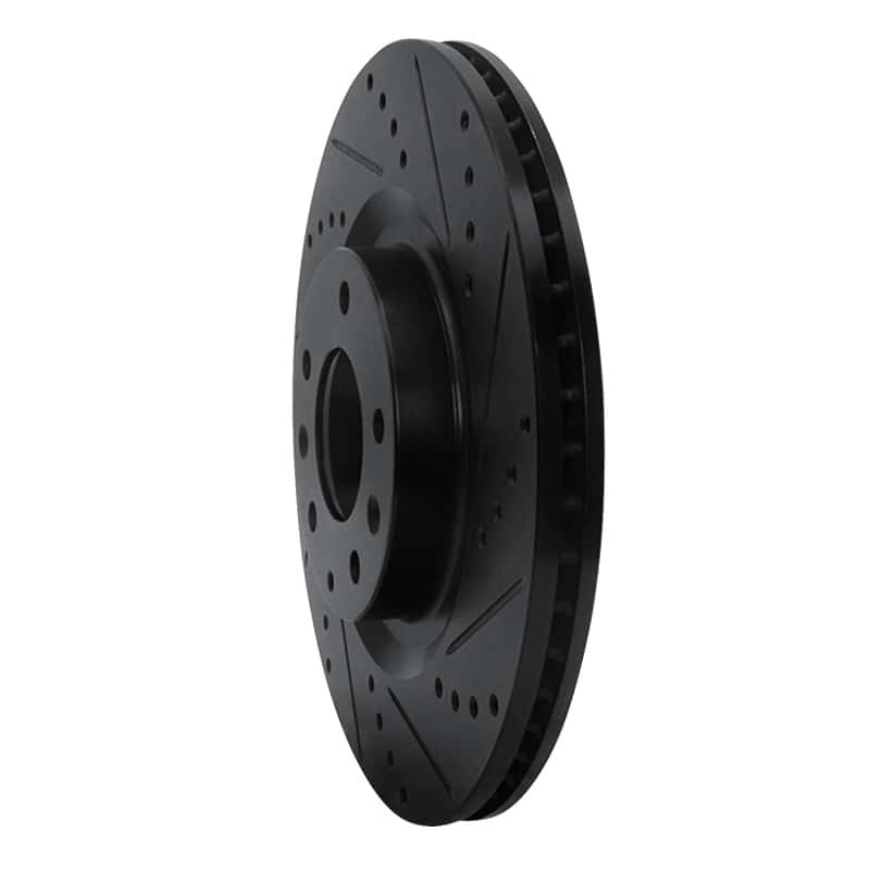 R1 Concepts — R1 04-11 Mazda RX-8 Front Right Drilled & Slotted Black Brake Rotor
R1 Brake Rotor Drill - view 2
