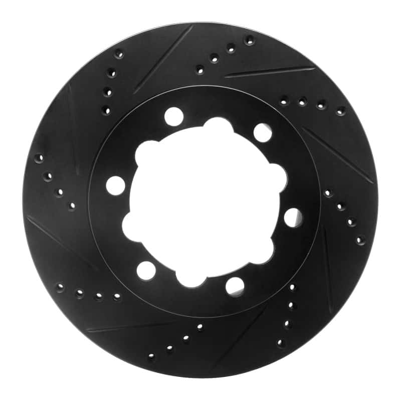 R1 Concepts — R1 06-25 American Coach Patriot Rear Left Drilled & Slotted Black Brake Rotor
R1 Brake Rotor Drill - view 1