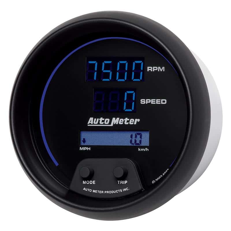 AutoMeter — Autometer 85.7mm Black Digital 8000rpm/160mph or 260kmph Electric Tachometer/Speedometer Combo
3.4" RPM/SPD CMB CBD - view 3