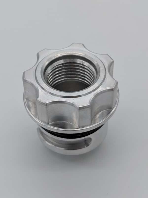 Granatelli Motor Sports — Granatelli GM LS/LT / Ford Coyote -10AN ORB Female Threaded Insert Vented Oil Fill Cap - Natural
Oil Filler Cap - view 1