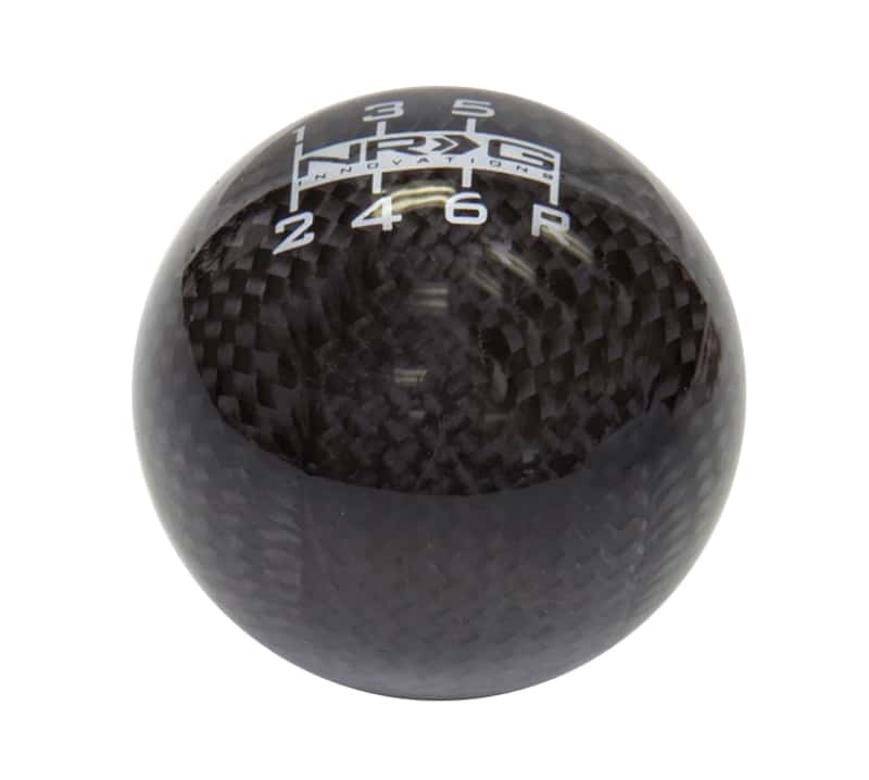 NRG — NRG Universal Ball Style Shift Knob - Black Carbon Fiber (6 Speed Pattern) - view 2