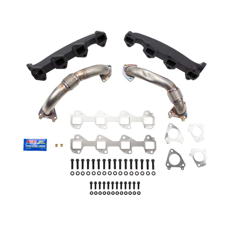 Wehrli — Wehrli 01-04 Duramax LB7 Billet Exhaust Manifold & SS Up Pipes w/ Gaskets and ARP Hardware
Exh Manifold 01-04 - view 1