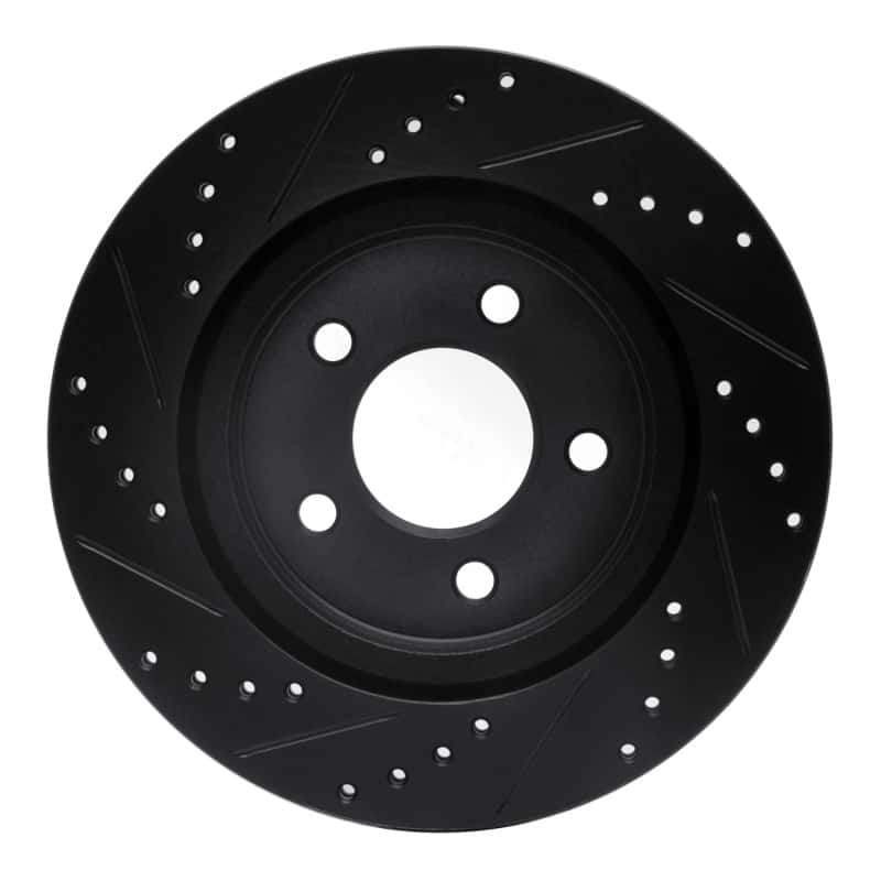 R1 Concepts — R1 05-14 Ford Mustang Rear Right Drilled & Slotted Black Brake Rotor
R1 Brake Rotor Drill - view 5
