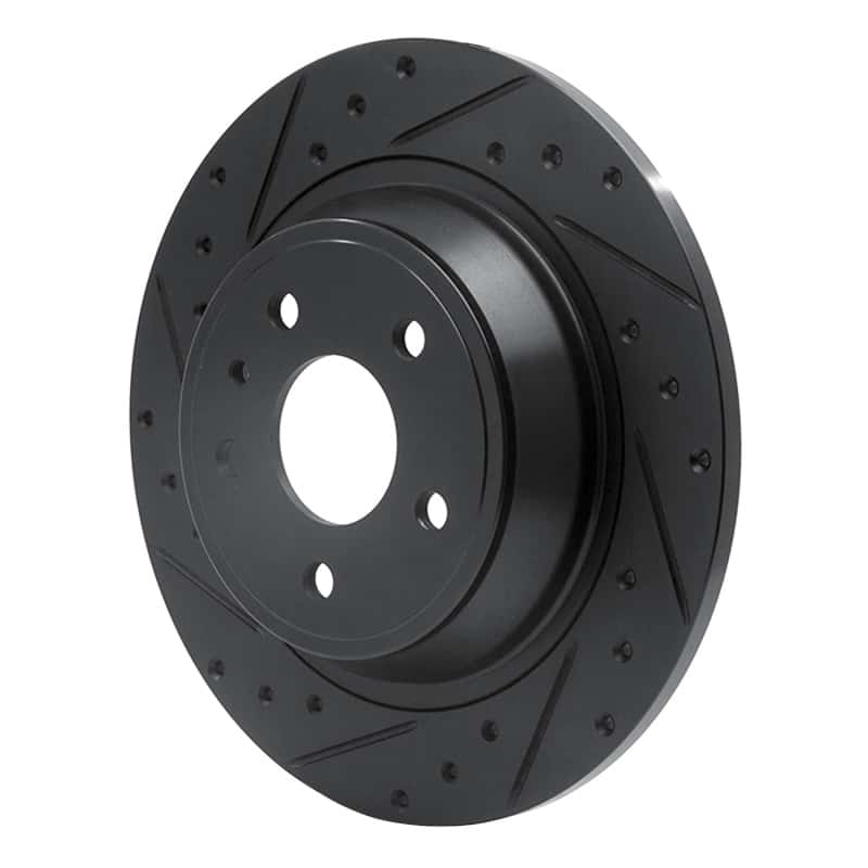 R1 Concepts — R1 13-20 Ford Fusion Rear Left Drilled & Slotted Black Brake Rotor
R1 Brake Rotor Drill - view 2