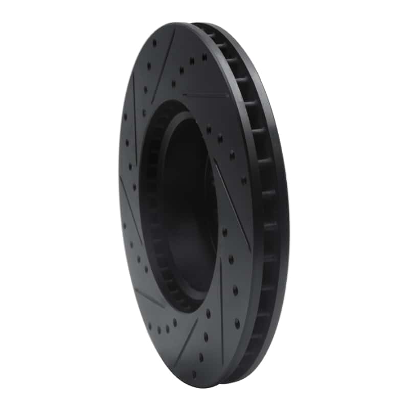 R1 Concepts — R1 85-91 Mercedes-Benz 300SD Front Right Drilled & Slotted Black Brake Rotor
R1 Brake Rotor Drill - view 4