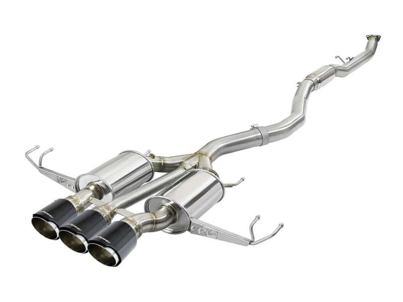 aFe — aFe Takeda 3in 304 SS Cat-Back Exhaust w/ Carbon Fiber Tips 17-18 Honda Civic Type R L4 2.0L (t)
Cat-Back Exhaust - view 1
