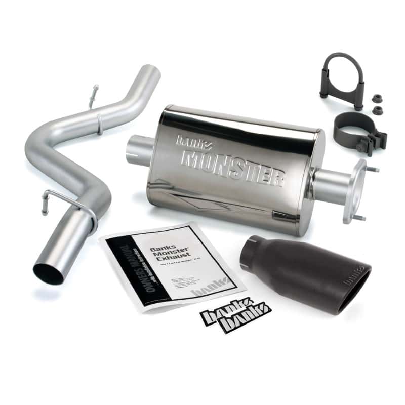 Banks Power — Banks Power 04-06 Jeep 4.0L Wrangler Unlimited Monster Exhaust Sys - SS Single Exhaust w/ Black Tip
Performance Exhausts
Monster Exhaust - view 3