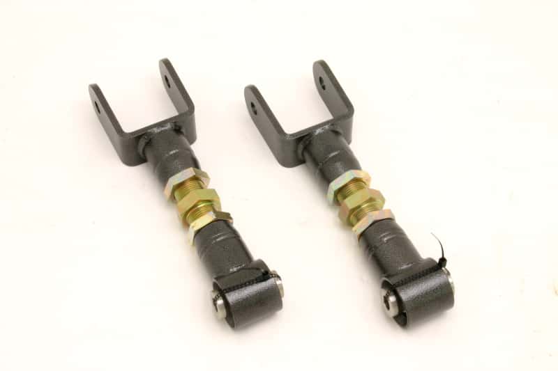 BMR Suspension — BMR 79-04 Fox Mustang Upper Control Arms On-Car Adj. w/ Spherical Bearings - Black Hammertone
Upper Control Arms - view 1