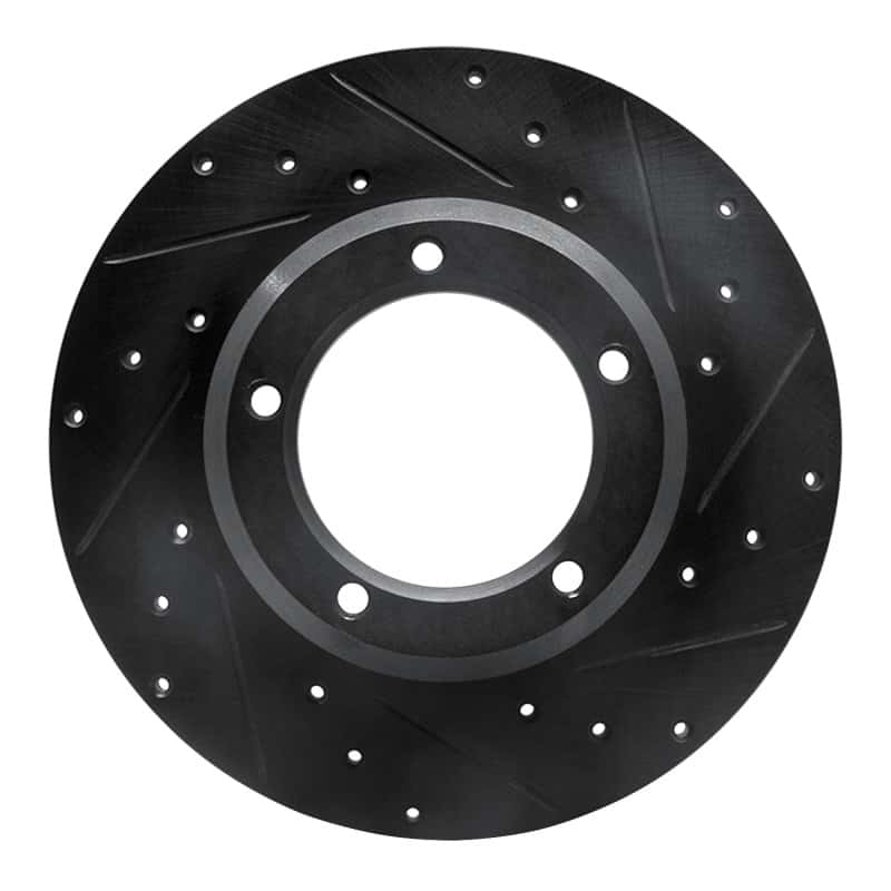 R1 Concepts — R1 74-99 Land Rover Defender 110 Front Right Drilled & Slotted Black Brake Rotor
R1 Brake Rotor Drill - view 1