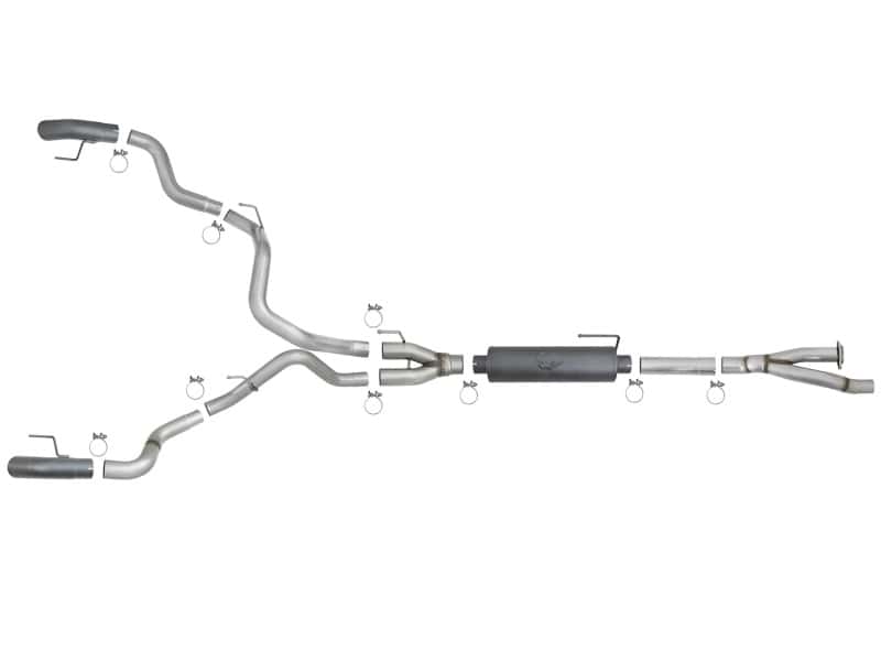 aFe — aFe MACH Force-Xp Cat-Back Exhaust w/Dual Hi-Tuck Tips Black 17-18 Ford F-150 Raptor V6-3.5L (tt)
Cat-Back Exhaust - view 6
